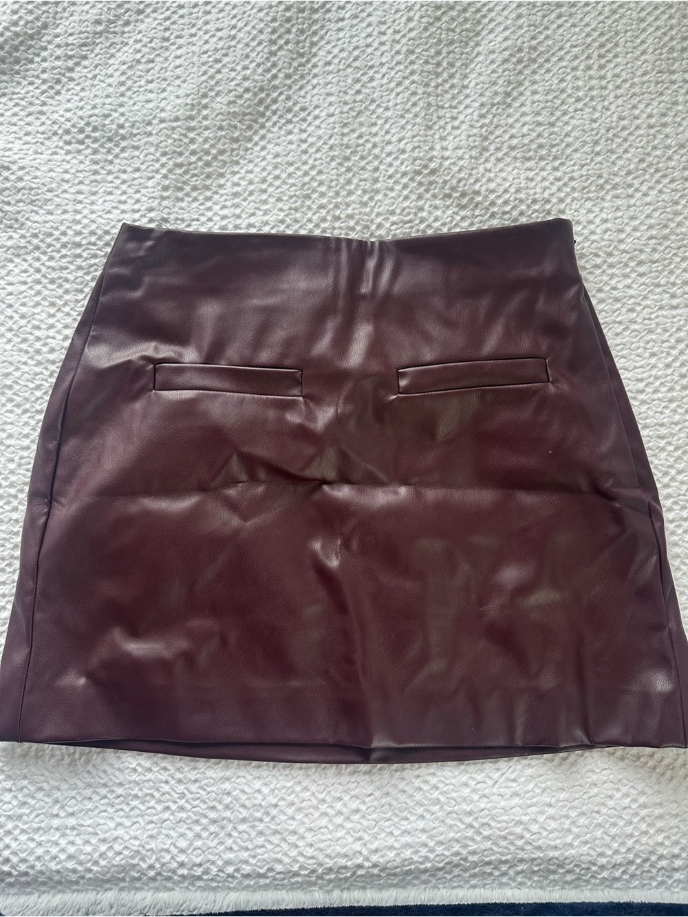 A New Day Faux Leather Mini Skirt in Wine